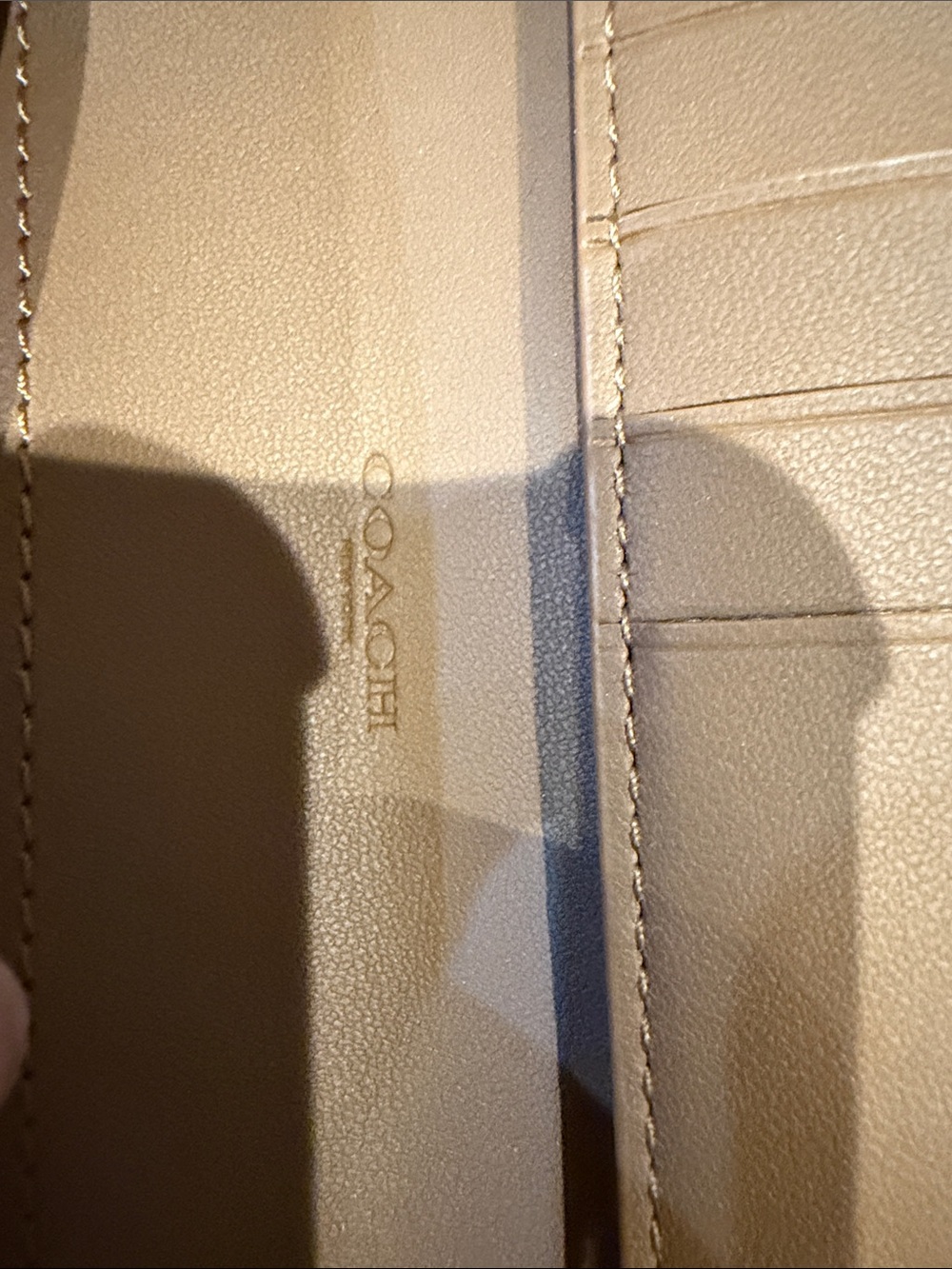 Coach orange Leather Zip Card Holder with Gold Logo - Picture 5 of 9